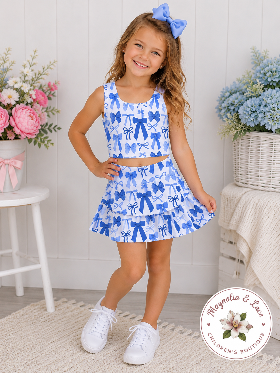 Blue Bow Set